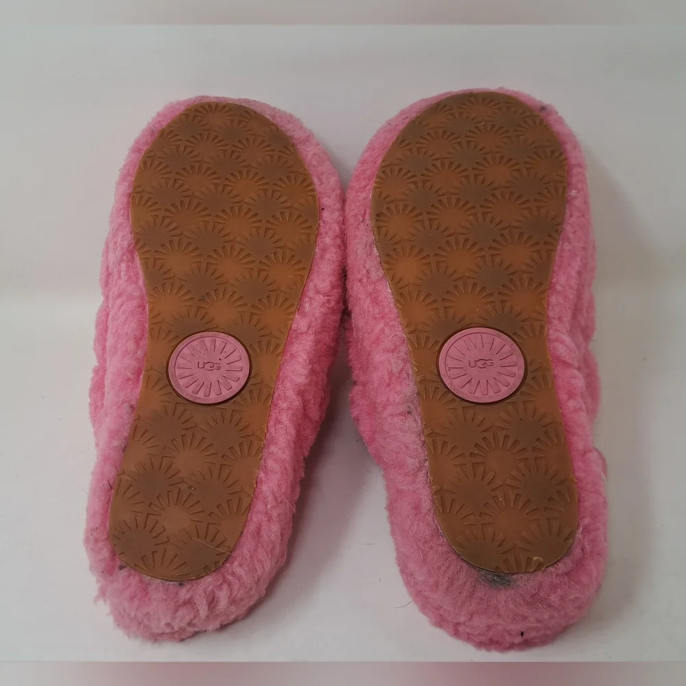 Ugg Women's Fluff Yeah Slide Slippers Fuzzy Pink Sandals Strappy Slip On 7 US - Picture 10 of 10